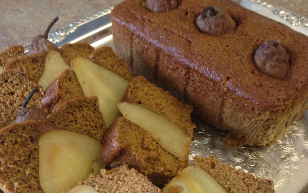 Recipe Blog Innkeepers of Colorado – Poached Pears in Pumpkin Bread